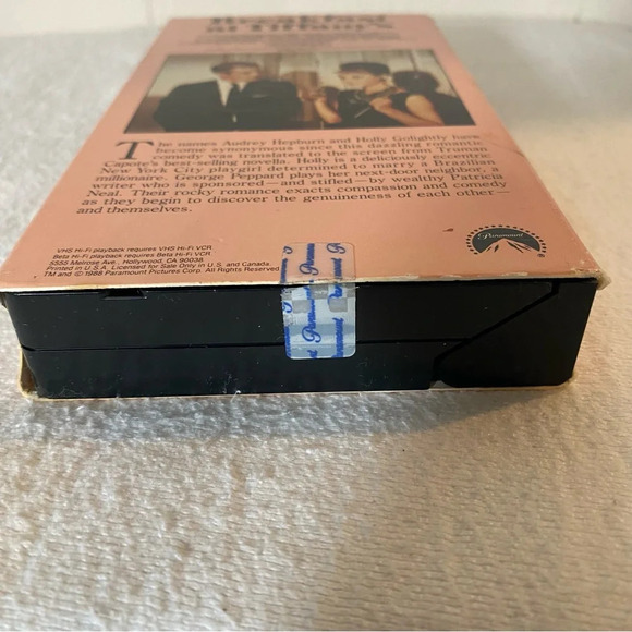 Vintage Collectible Breakfast at Tiffany's Audrey Helpburn VHS Tape Pink Cover - Picture 11 of 14